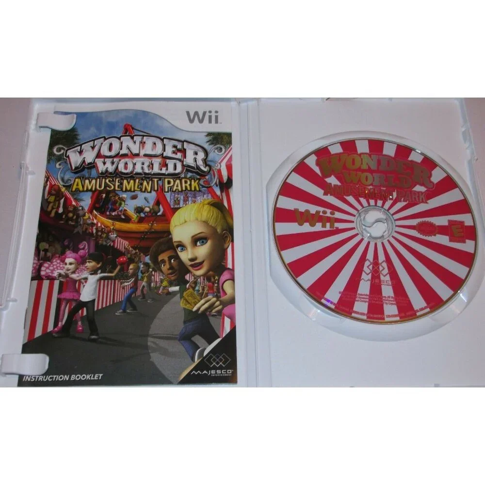 Wii Wonder World Amusement Park Video Game 35 Thrilling Rides & Mini Games